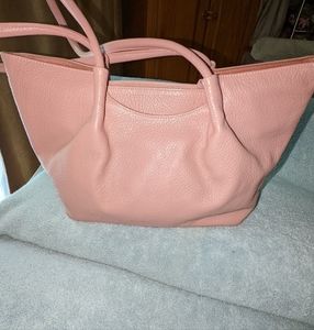 BLVD pink leather shoulder bag.